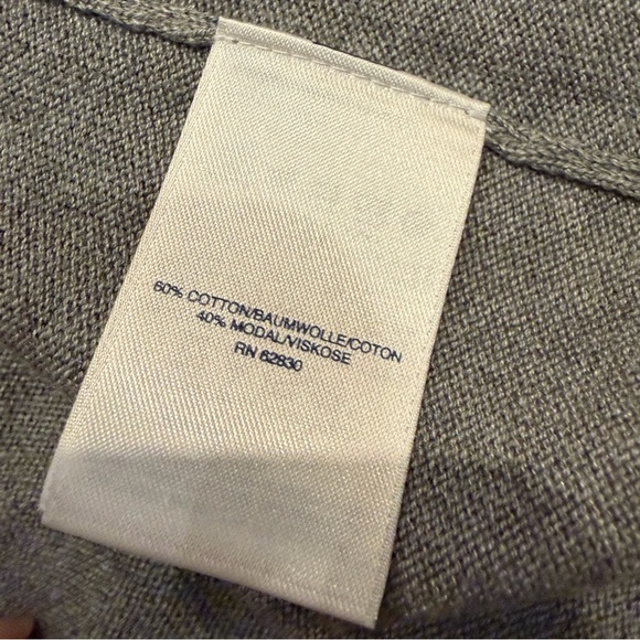 LANDS' END Outfitters Cardigan Women's 3X Open Front Sweater Gray Cotton Modal - Picture 7 of 12